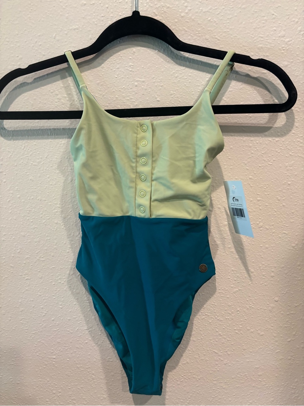 ZYIA girls green lake darling one piece swimsuit 6-7 NWT